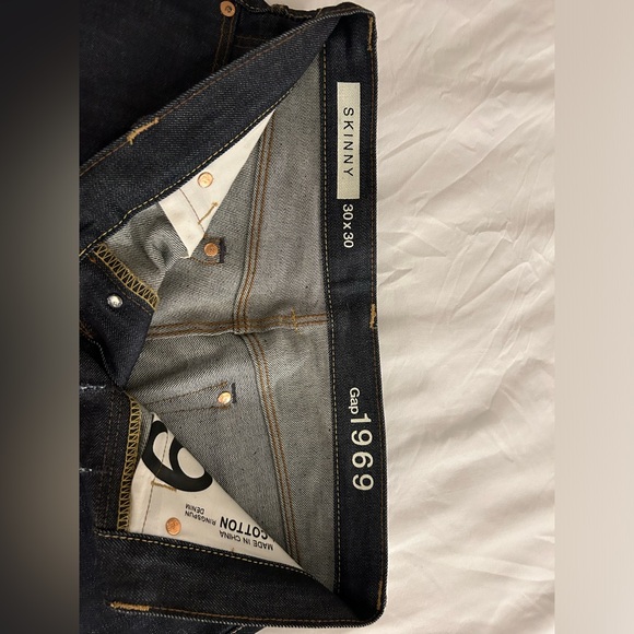 GAP 1969 Men’s Skinny Fit Blue Denim Jeans (30x30) - Picture 2 of 3